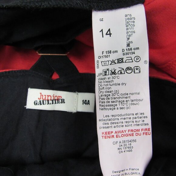 Jean Paul Gaultier Junior 14 Red Plaid Pocket Suspender Jumper Dress Girls - Picture 3 of 4